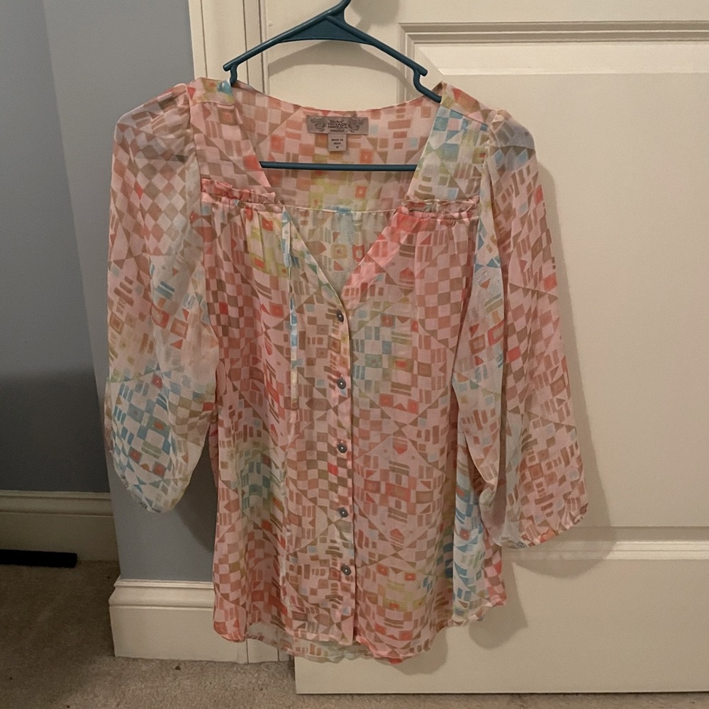 Sheer Nine West Button Up — Like New